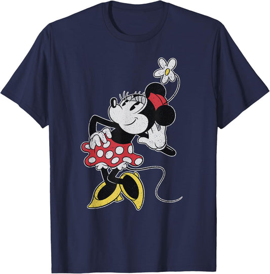 Disney Vintage Minnie Mouse Strikes a Pose T-Shirt - T-Shirt | Navy
