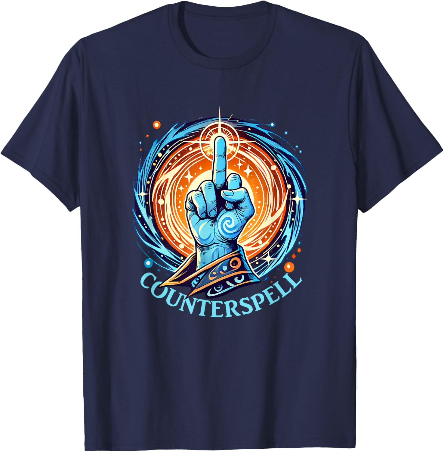 Counterspell Fantasy RPG Magic Spell T-Shirt - T-Shirt | Navy