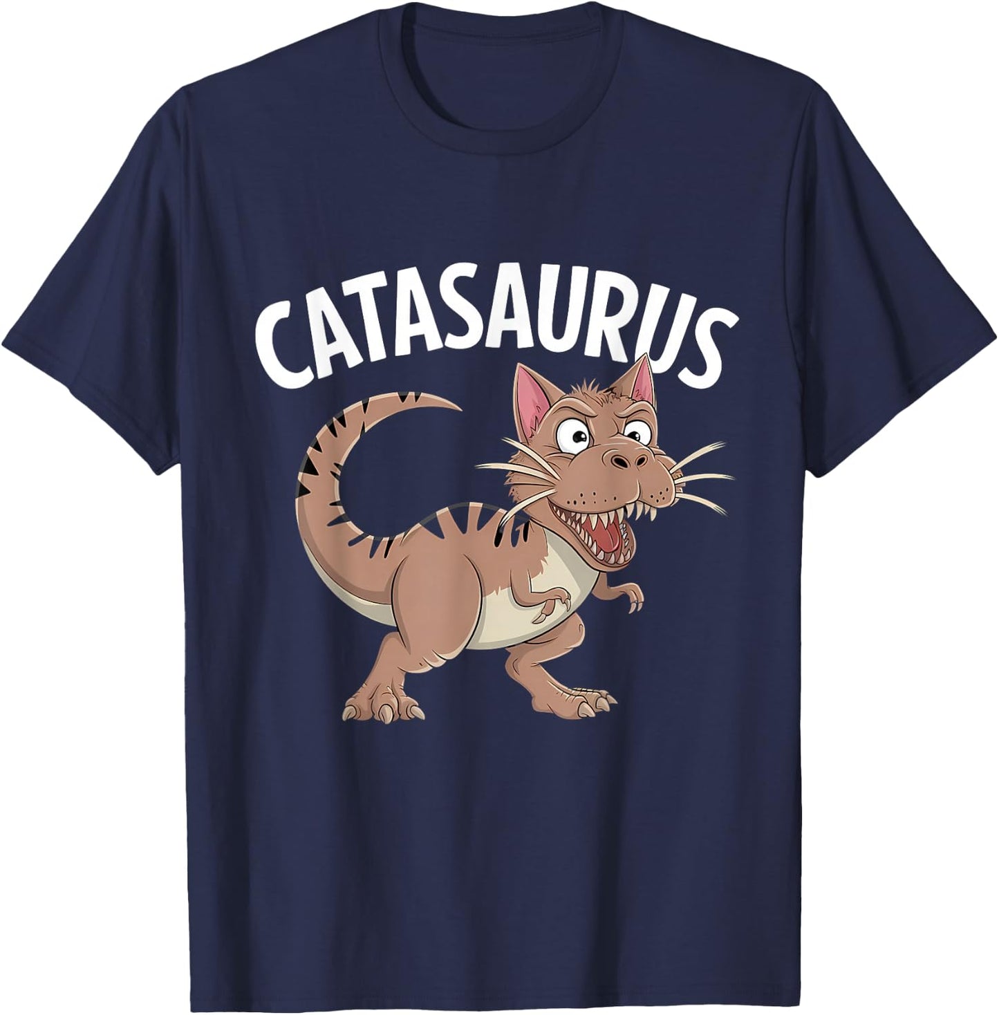 Cat Dino T-Rex Dinosaur Cat Owner Funny Cat T-Shirt - T-Shirt | Navy