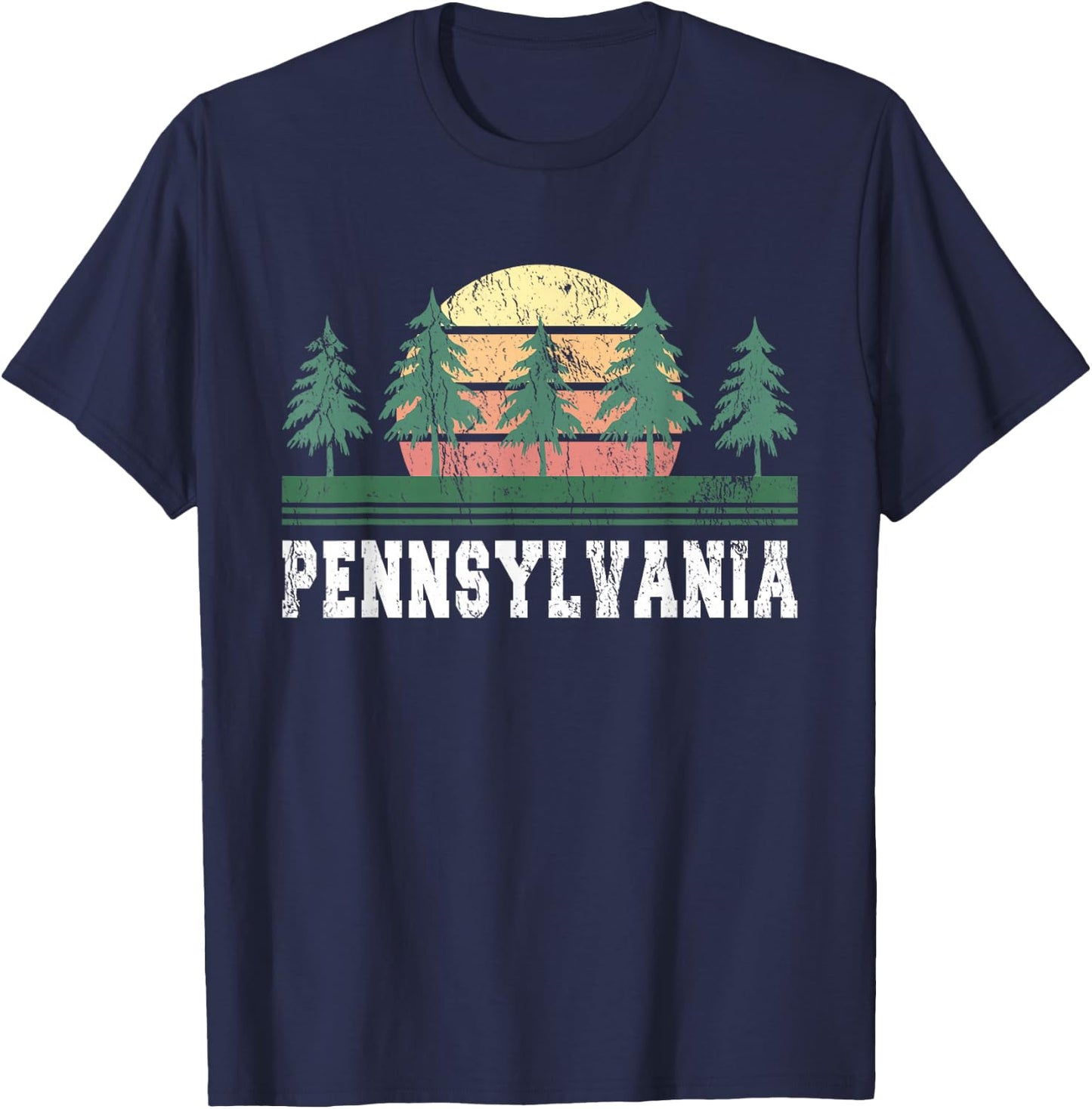 Pennsylvania Retro Vintage Gift , Women & Kids T-Shirt - T-Shirt | Navy