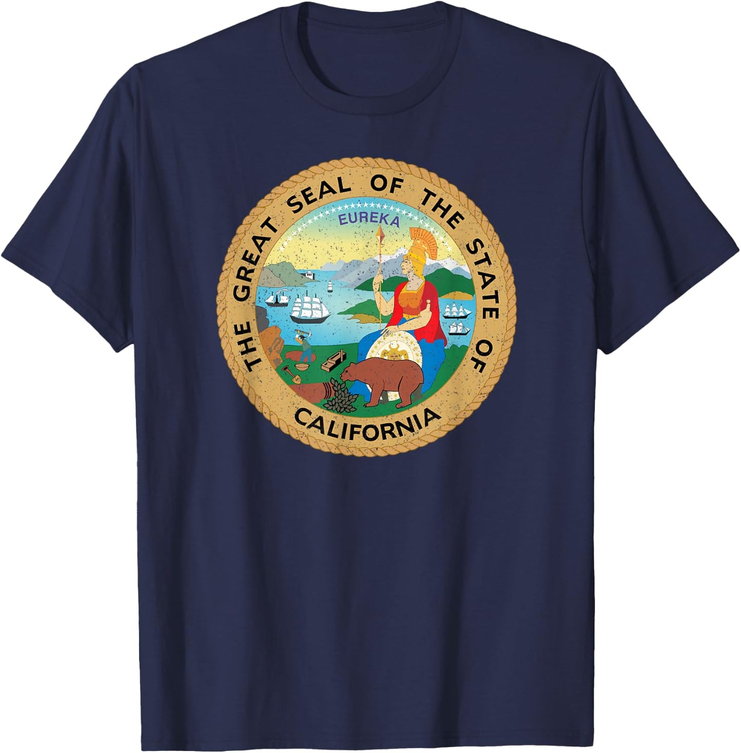 California State Seal Symbol T-Shirt - T-Shirt | Navy