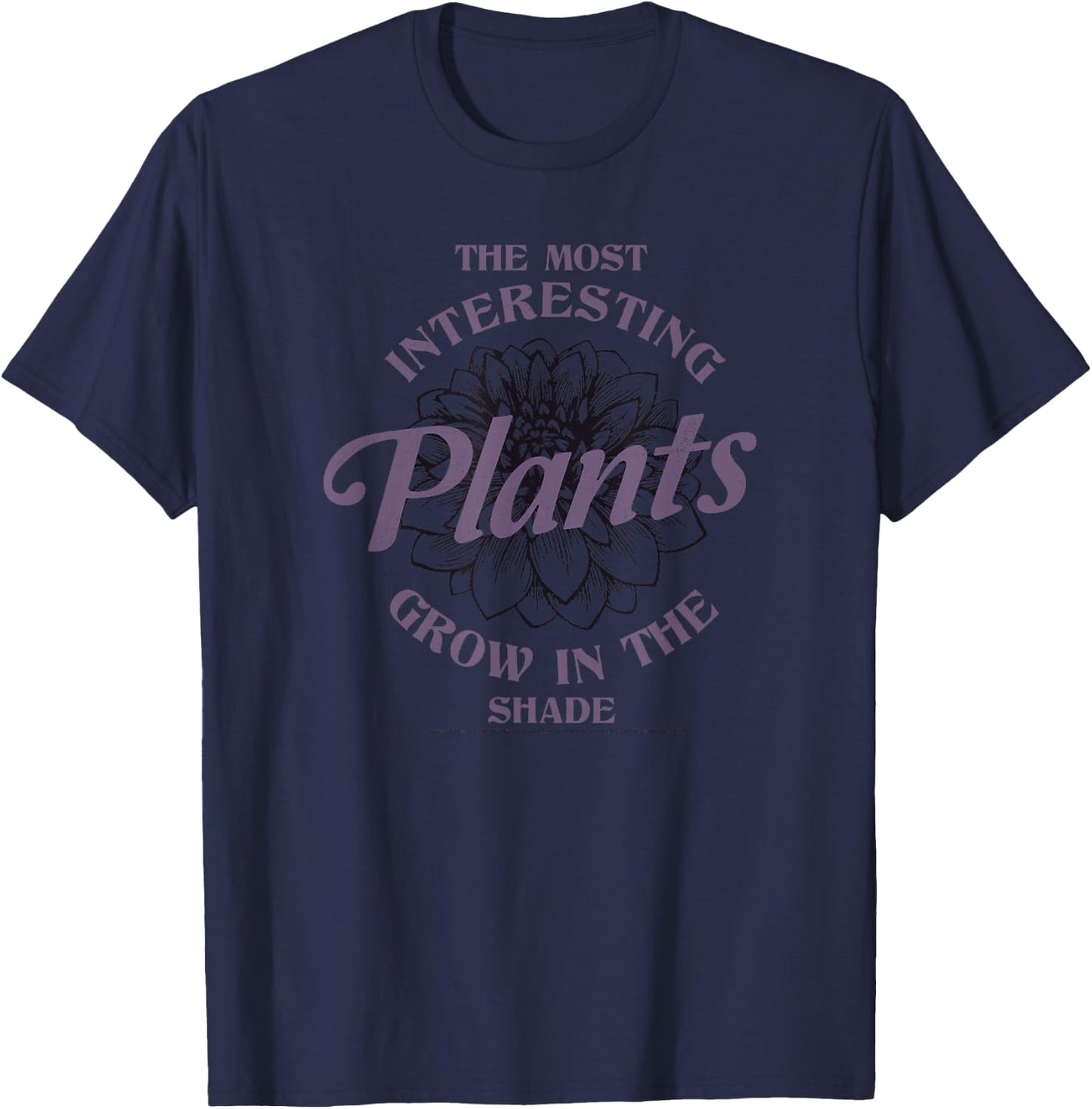 Wednesday The Most Interesting Plants Grow In The Shade Logo T-Shirt - T-Shirt | Navy