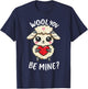 Wool you be mine sweet sheep, little sheep, you want, white T-Shirt - T-Shirt | Navy
