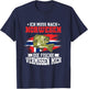 with German Text "Ich muss nach Norwegia die Fische vermissen mich Angler, black T-Shirt - T-Shirt | Navy