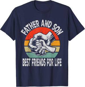 Father And Son Best Friends For Life Matching Father's Day T-Shirt - T-Shirt | Navy