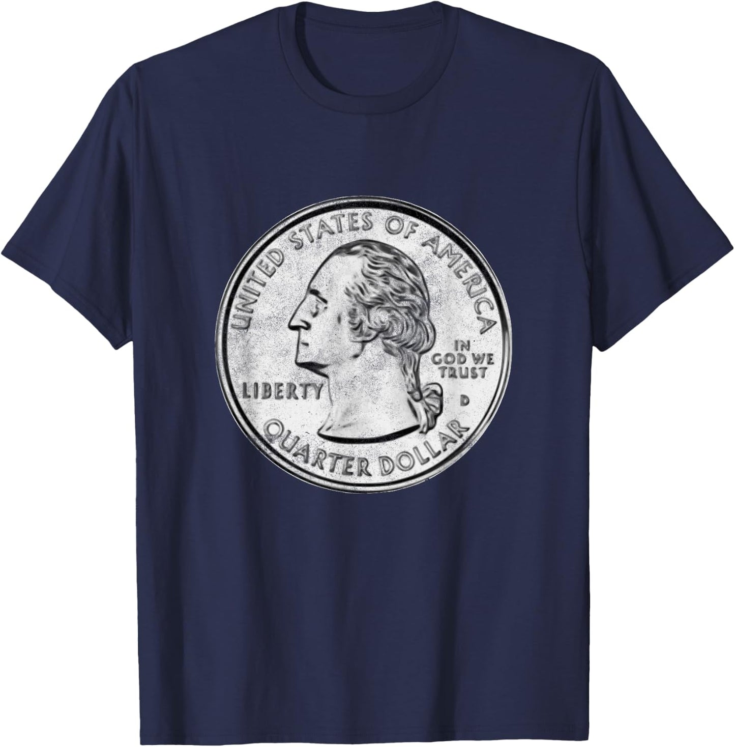 USA Quarter Dollar Design Coin Collectors Gifts T-Shirt - T-Shirt | Navy
