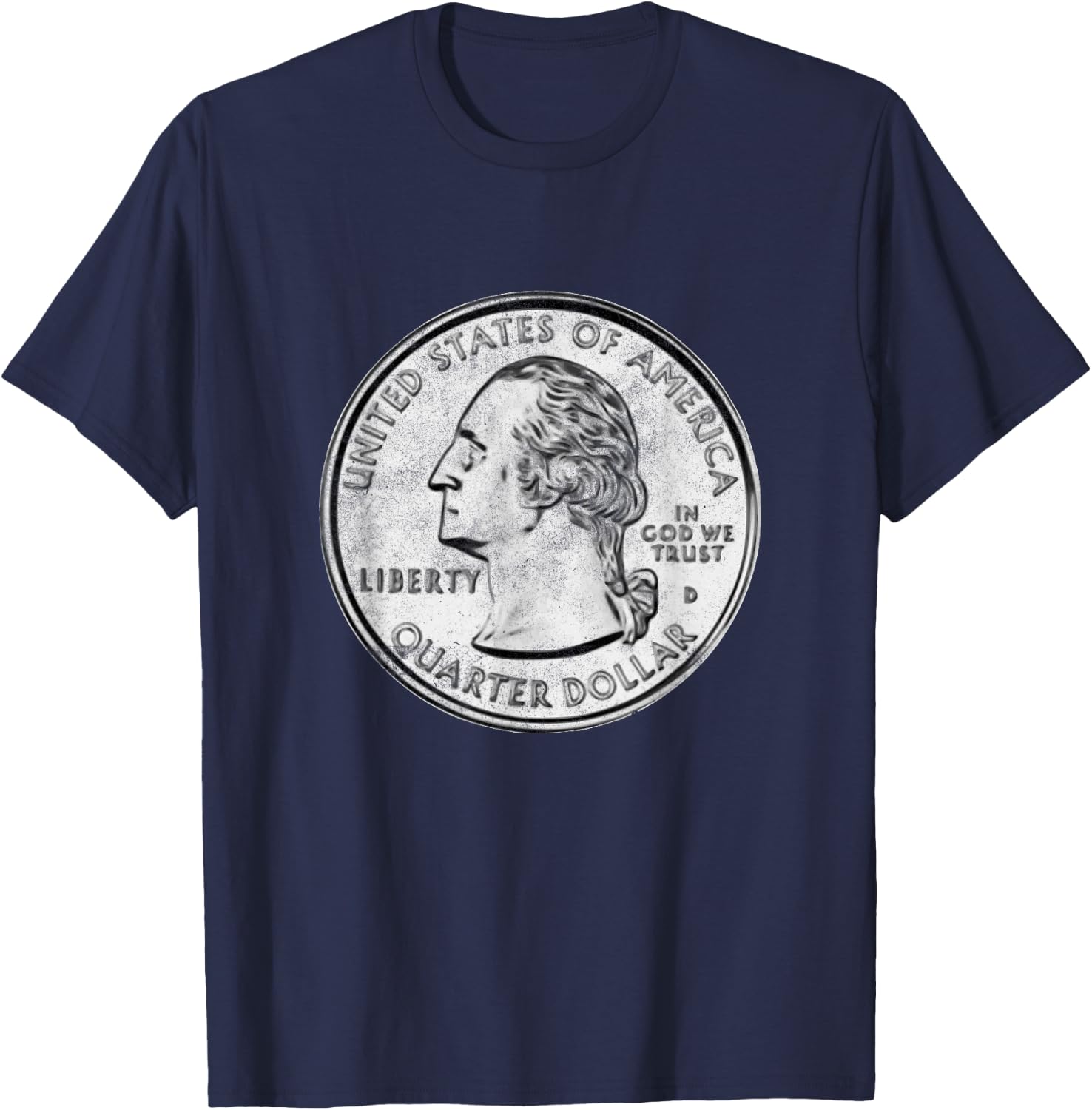 USA Quarter Dollar Design Coin Collectors Gifts T-Shirt - T-Shirt | Navy