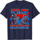 Its My 7th Birthday Boy 7 Year Old Spider Web Birthday Party T-Shirt - T-Shirt | Navy