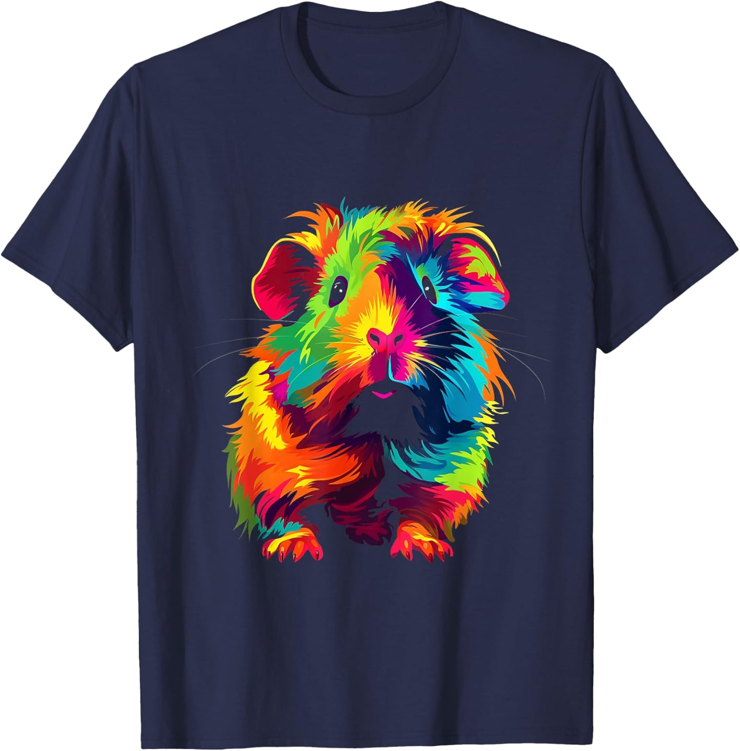 Meerschweinchen Bunt Design Meerschweinchenfan T-Shirt - T-Shirt | Navy
