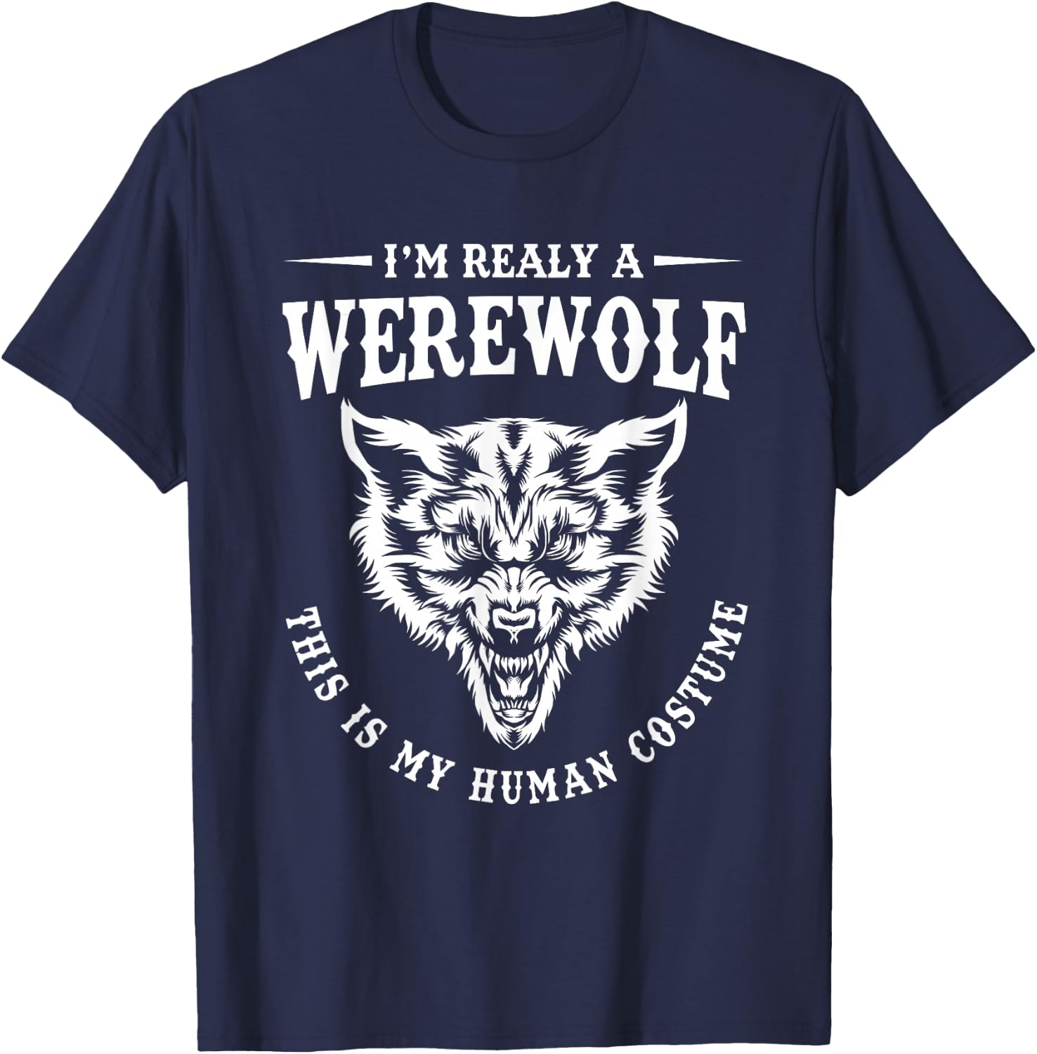 Halloween Werwolf Kostüm Kinder Jungen T-Shirt - T-Shirt | Navy