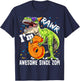 6th Birthday T Rex Dinosaur Party Boys Rawr I'm 6 T-Shirt - T-Shirt | Navy