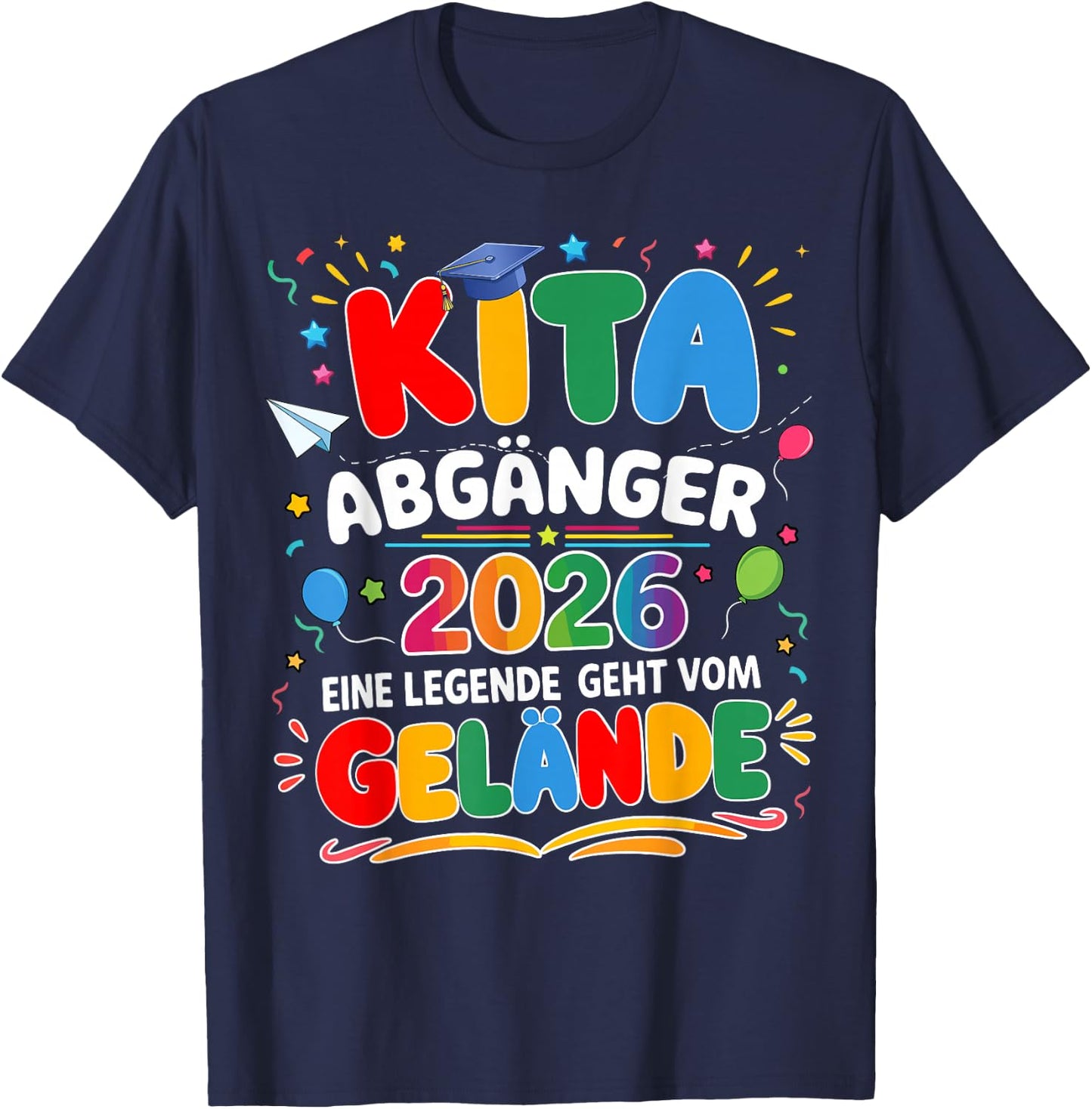 Kita abgänger 2026 Einschulung Schulkind Junge mädchen T-Shirt - T-Shirt | Navy