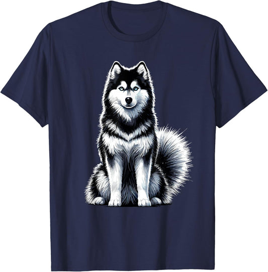 Siberian Husky Siberian Huskies T-Shirt - T-Shirt | Navy