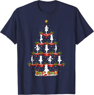 Funny Irish Dance Xmas Lighting Irish Dance Christmas Tree T-Shirt - T-Shirt | Navy