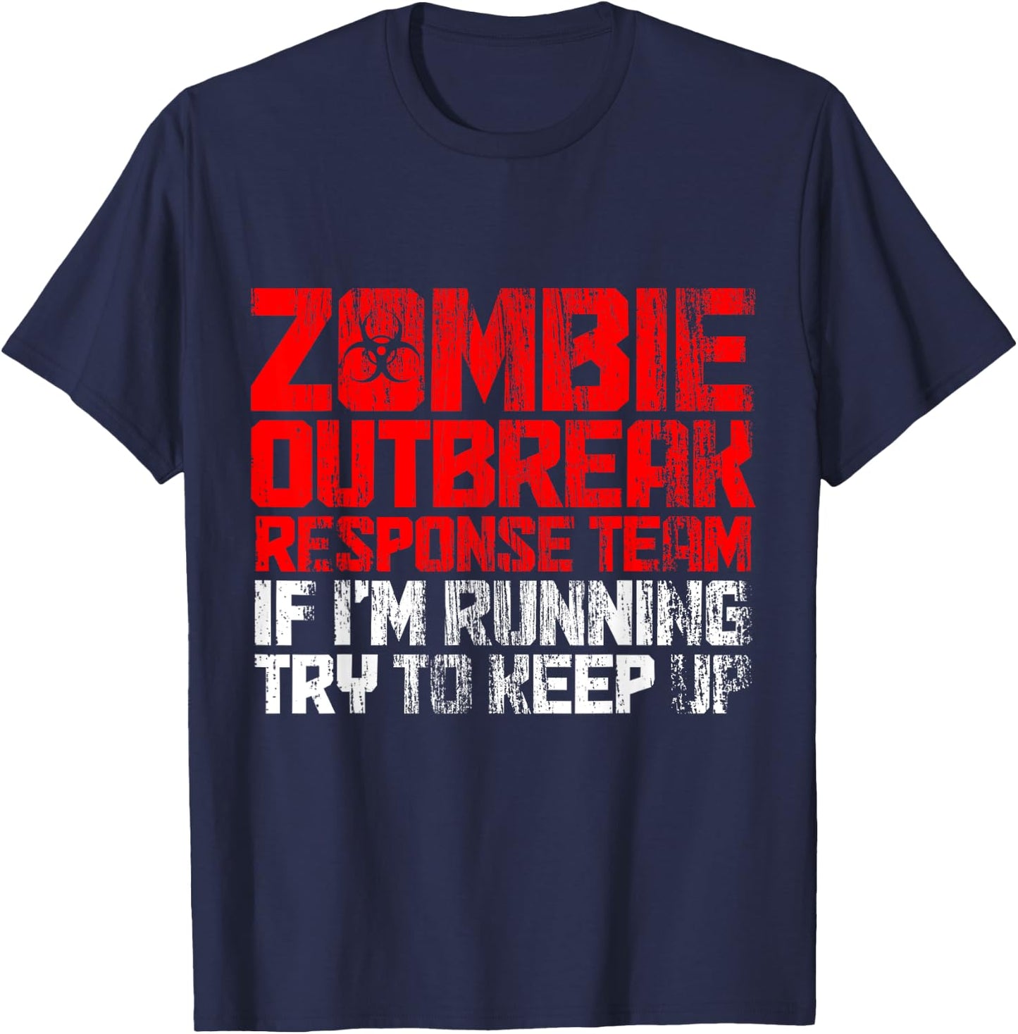Zombie Hunter Team Funny Halloween Matching Group Costume T-Shirt - T-Shirt | Navy