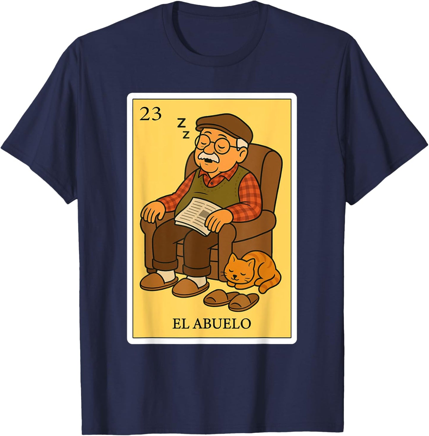 El Abuelo Dormilón | Spanish-Mexican Bingo Gifts for Abuela T-Shirt - T-Shirt | Navy
