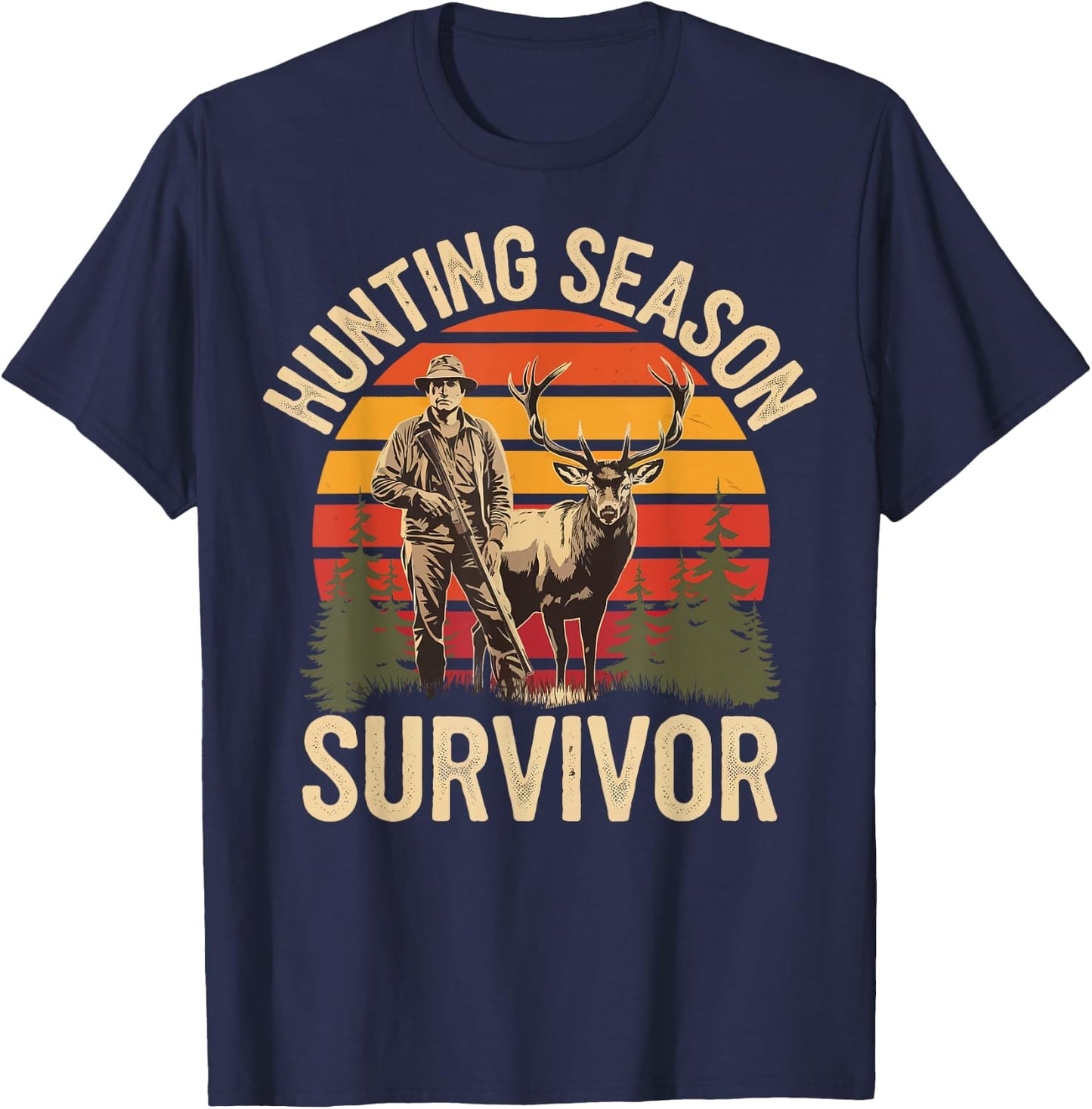 Hunting Season Survivor T-Shirt - T-Shirt | Navy
