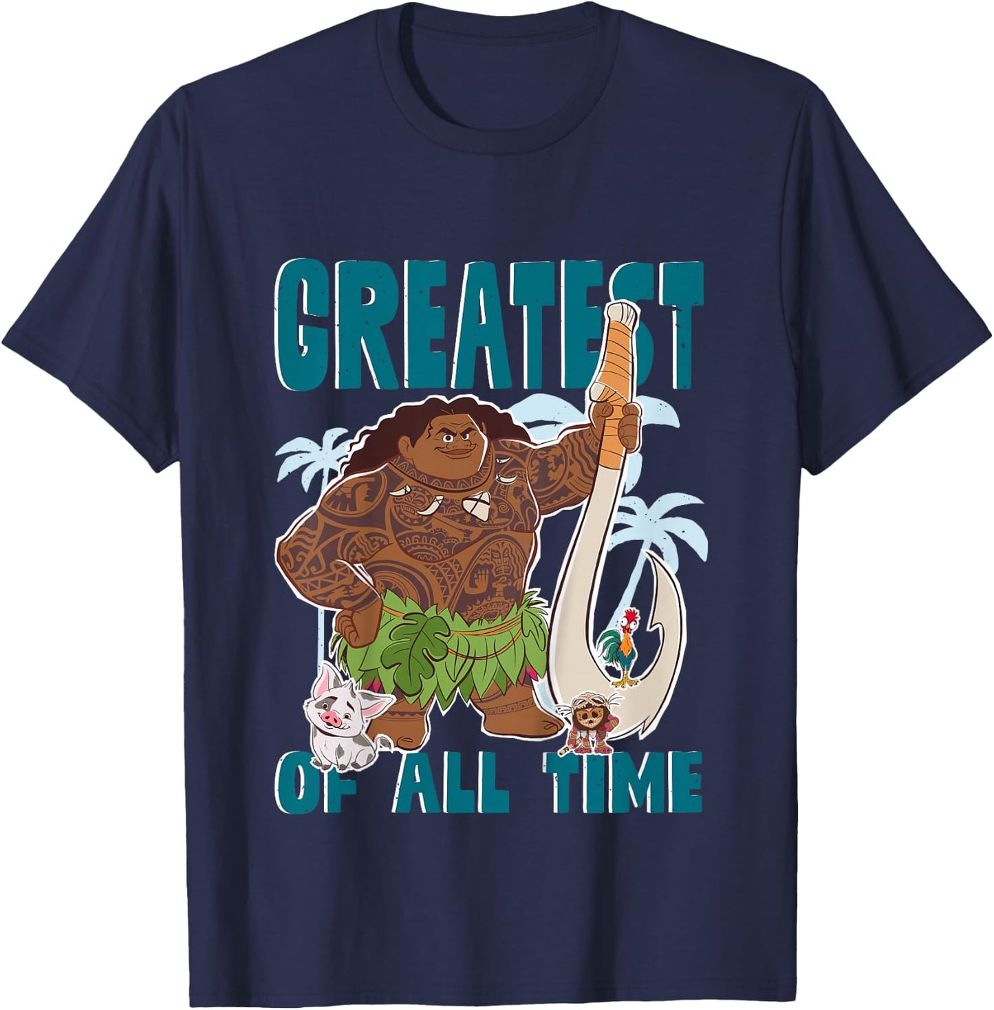 Kids Moana 2 Maui Greatest , Blue, 2 T-Shirt - T-Shirt | Navy