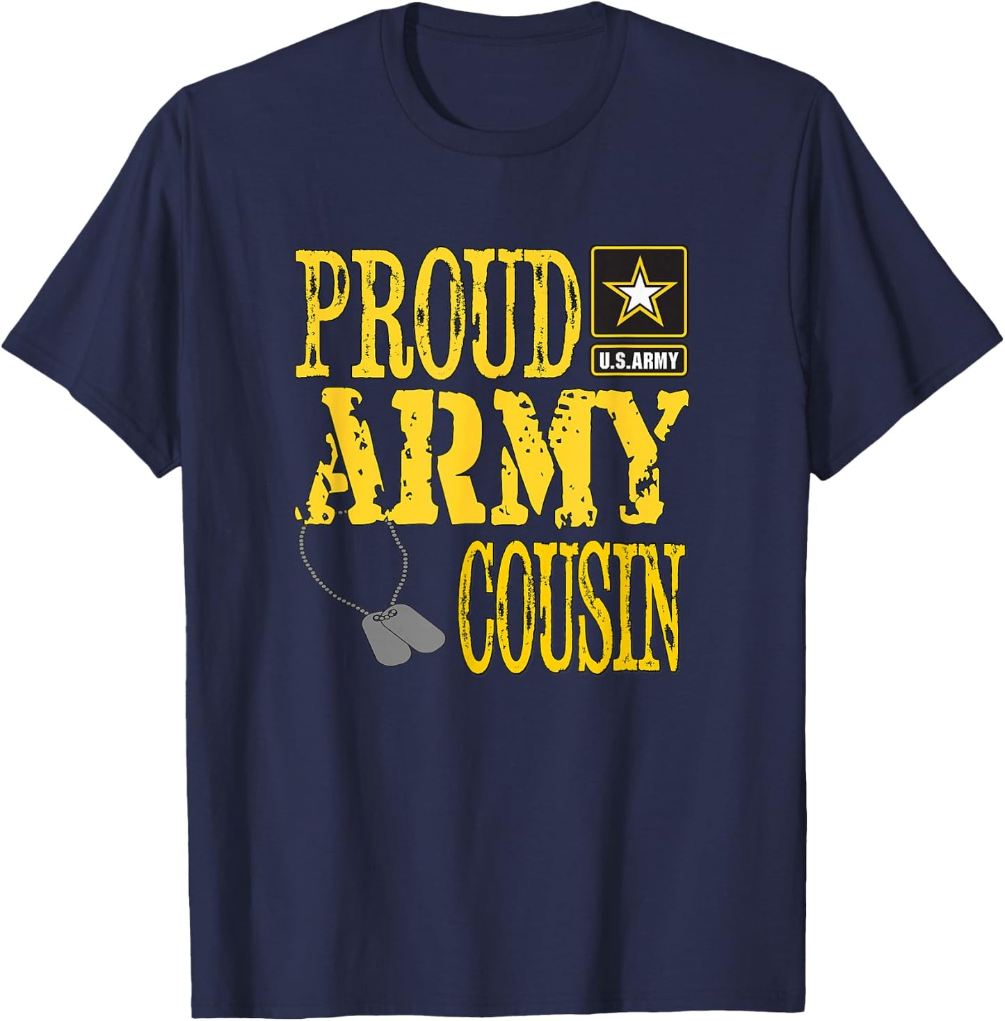 Proud Army Cousin Military Pride T-Shirt - T-Shirt | Navy