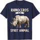 Rhinoceroses Rhinos Rhinoceros is my spirit animal Rhino T-Shirt - T-Shirt | Navy