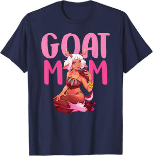 Goat Mom Mama Lady T-Shirt - T-Shirt | Navy