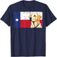 Yellow Labrador Texas Flag Dog T-Shirt - T-Shirt | Navy