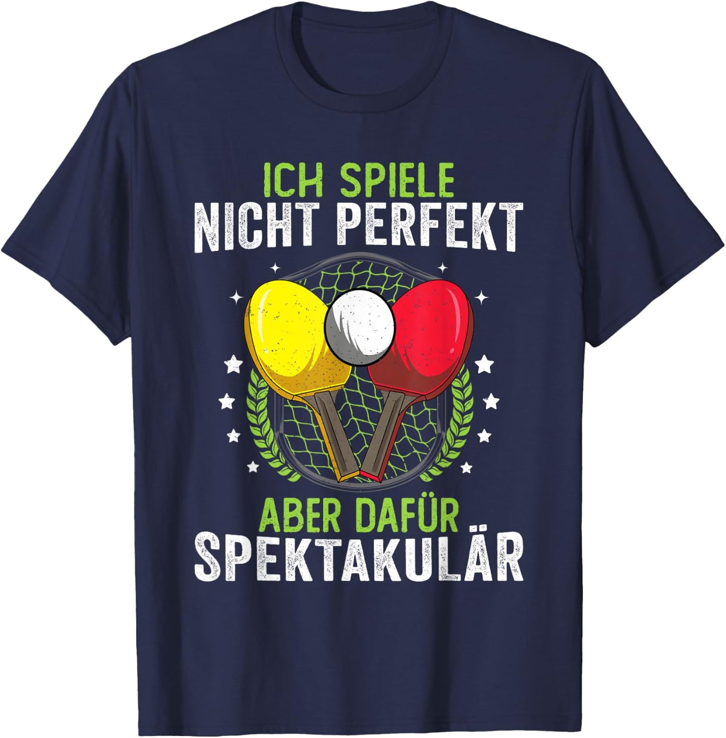Funny Table Tennis Shirt Saying Men Children , black T-Shirt - T-Shirt | Navy