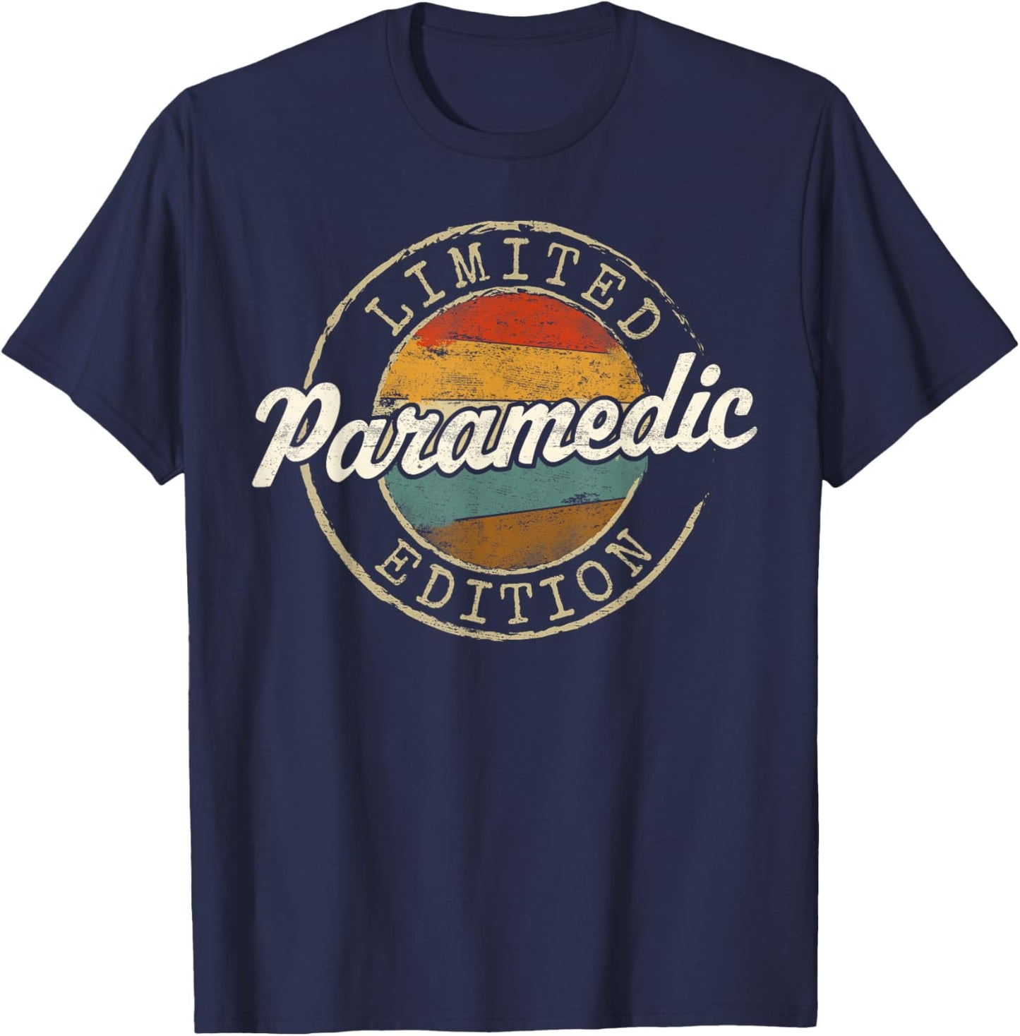 Paramedic Limited Edition Vintage Stamp EMS T-Shirt - T-Shirt | Navy