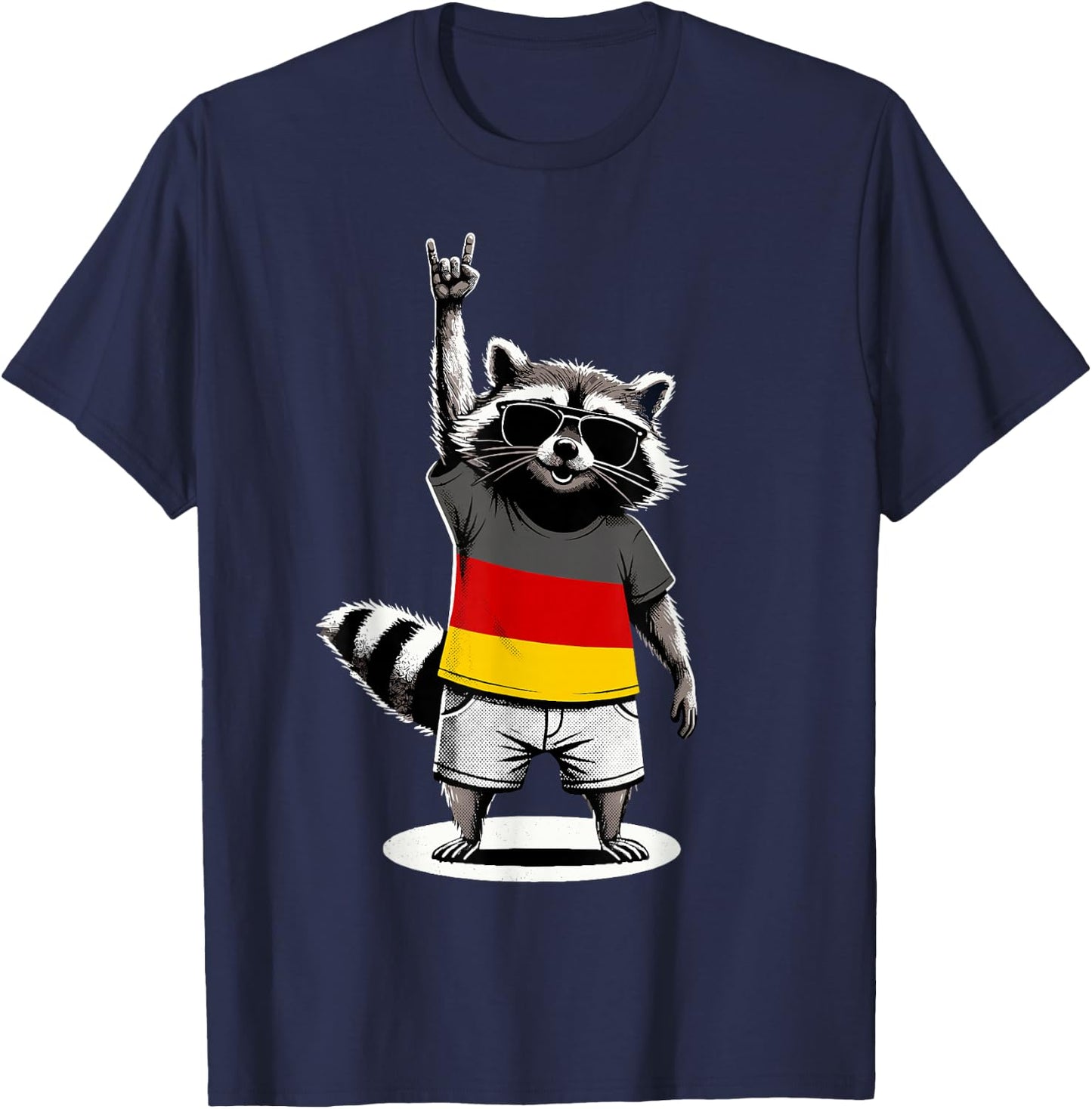 German Flag Raccoon Germany T-Shirt - T-Shirt | Navy