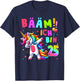 25th Birthday Girl 25 Years Dancing Funny Unicorn T-Shirt - T-Shirt | Navy