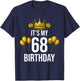 It's My 68th Birthday Party 68 Year Old Birthday Men Women T-Shirt - T-Shirt | Navy