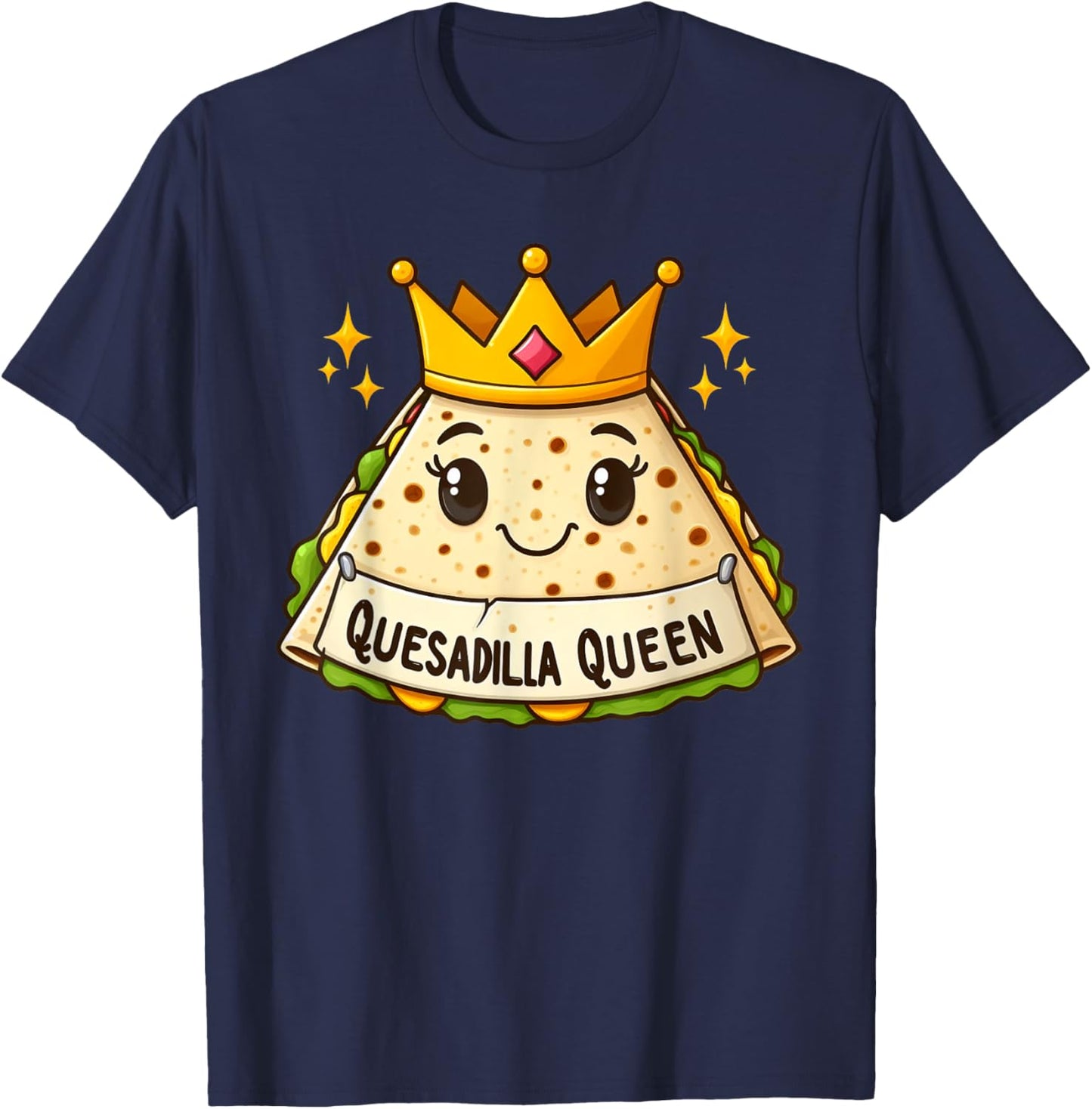 Quesadilla Queen Cinco De Mayo Kids Girls Women T-Shirt - T-Shirt | Navy