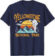 Vintage Yellowstone National Park Retro 80's Graphic T-Shirt - T-Shirt | Navy