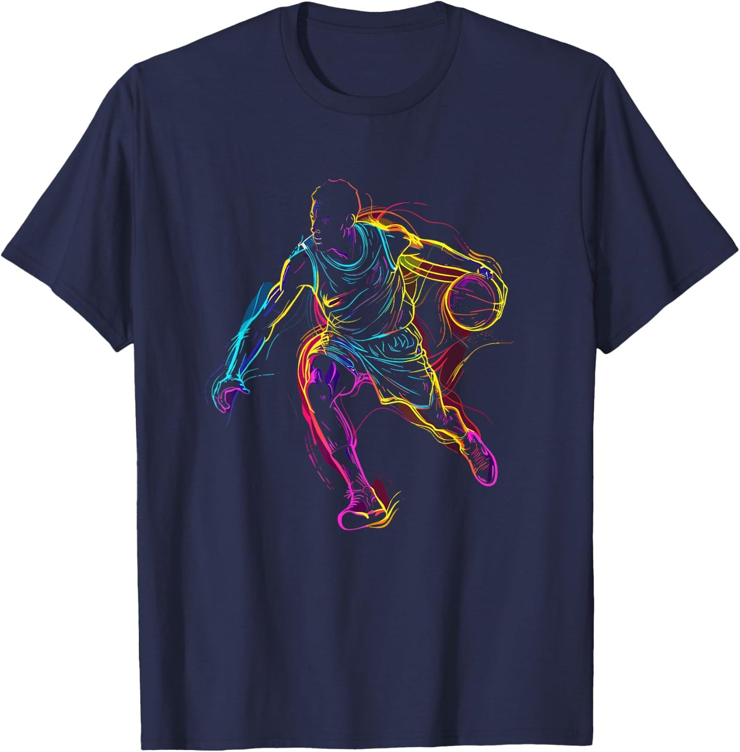 Basketball Guy Sketch Basketball Boys T-Shirt - T-Shirt | Navy