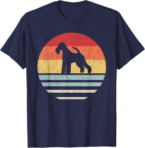 Retro Wire Hair Fox Terrier Dog Mom Dad Cute Dog Lover Owner