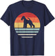 Retro Wire Hair Fox Terrier Dog Mom Dad Cute Dog Lover Owner T-Shirt - T-Shirt | Navy