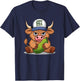Scottish Cute Highland Cow Pickle Hat Just Dill With It T-Shirt - T-Shirt | Navy