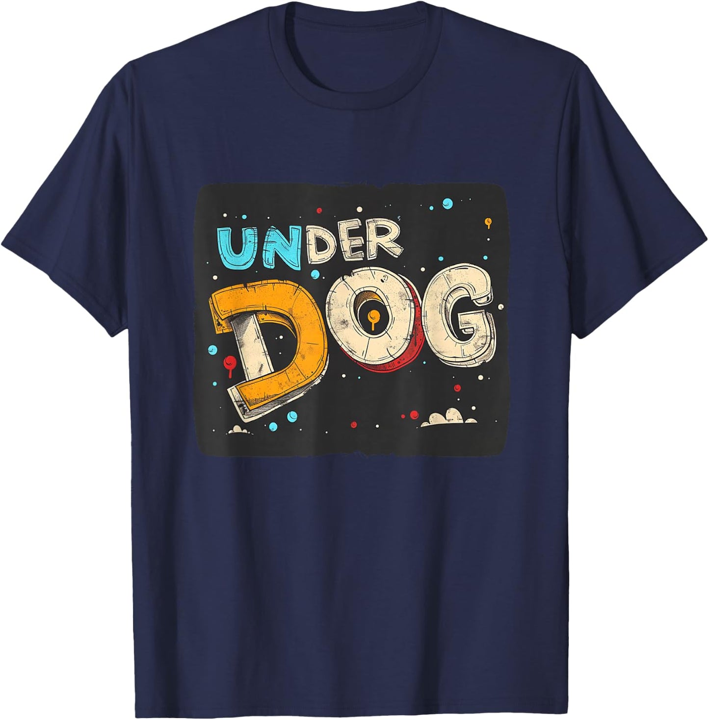 Stylish Underdog Emblem for Modern Costume Lovers T-Shirt - T-Shirt | Navy