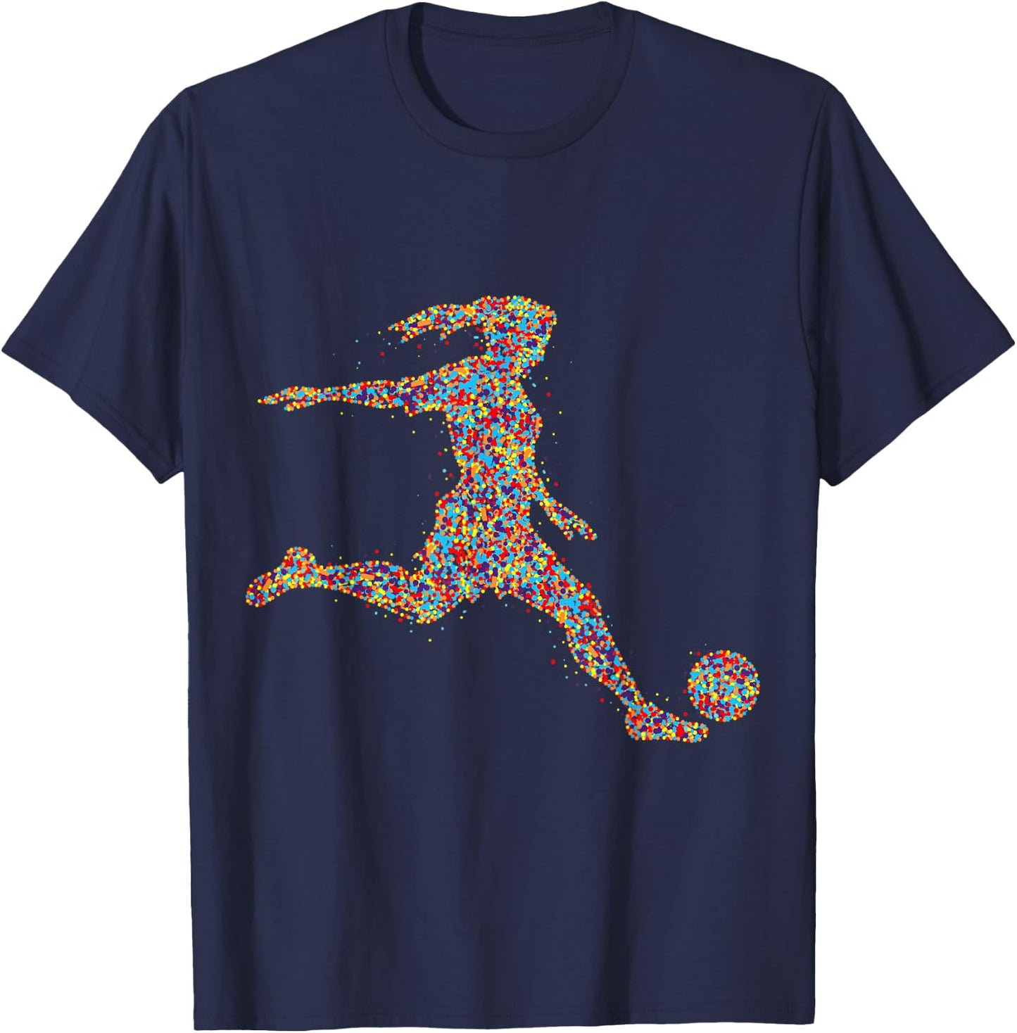 Fußball Mädchen Fußballerin Frauen T-Shirt - T-Shirt | Navy