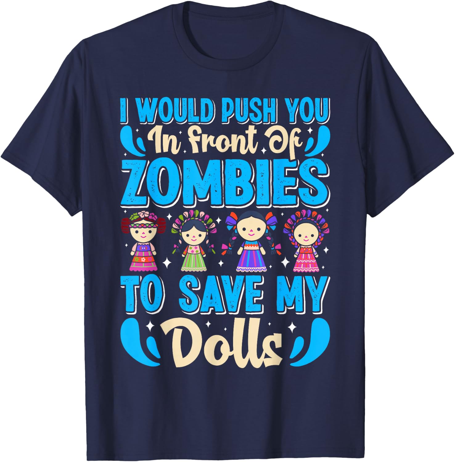 Collectible Doll Porcelain Doll Antique Doll Lover T-Shirt - T-Shirt | Navy