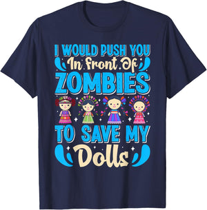 Collectible Doll Porcelain Doll Antique Doll Lover T-Shirt - T-Shirt | Navy