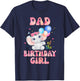 Dad of The Birthday Girl Shirt Elephant Daddy Papa Dada 1st T-Shirt - T-Shirt | Navy