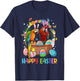 Happy Easter Three Cute Bunny Parrots In Eggs Basket Lover T-Shirt - T-Shirt | Navy