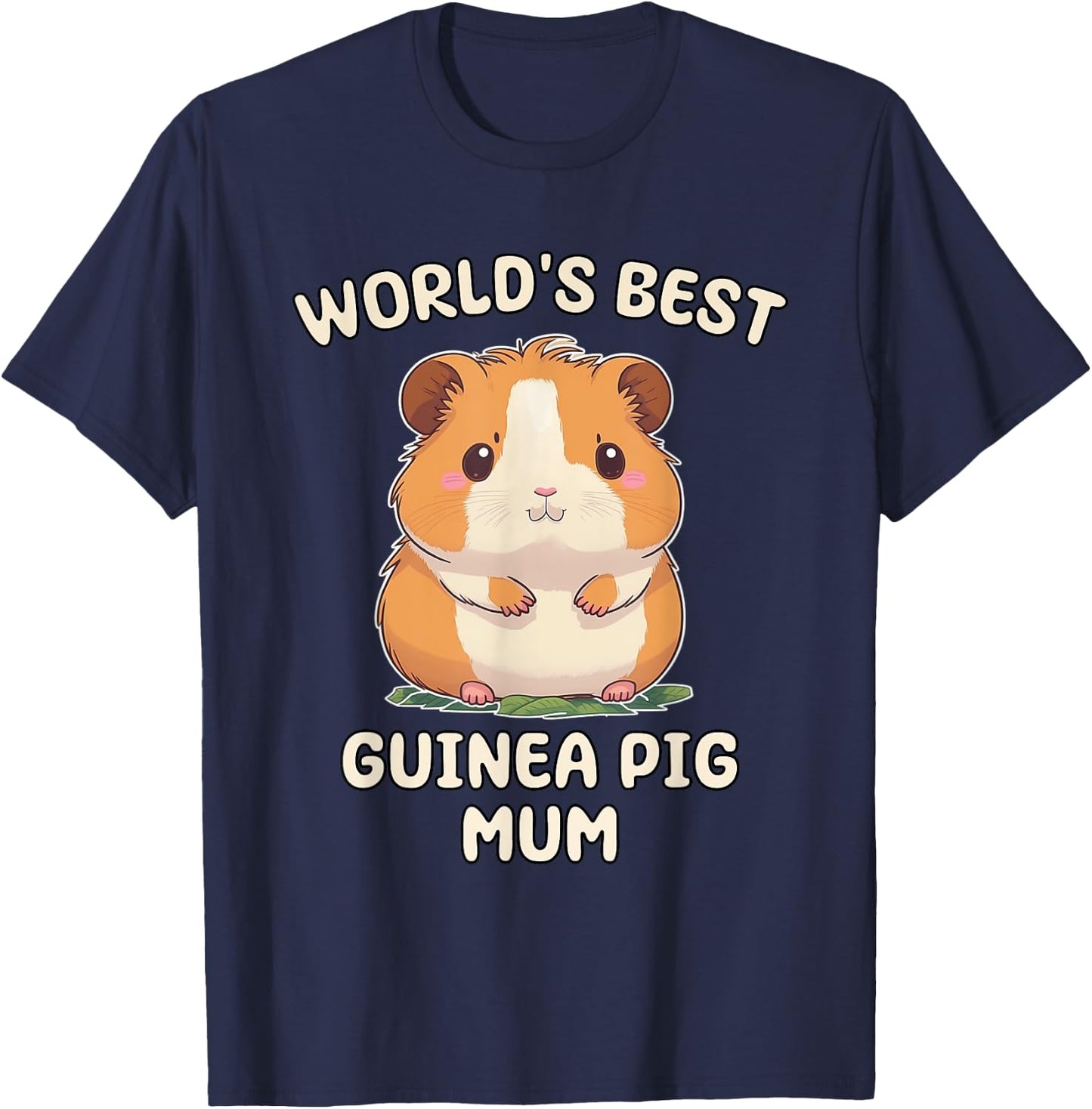 Funny World's Best Guinea Pig Mum Mama Mom T-Shirt - T-Shirt | Navy