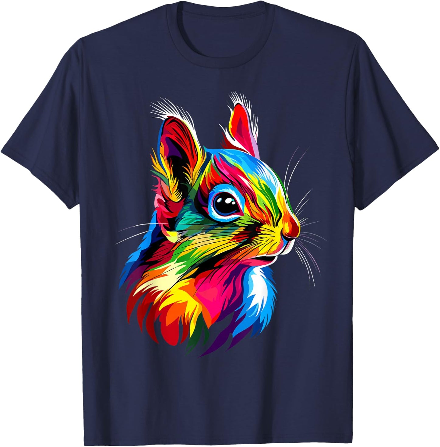 Squirrel Animals Soft Squirrels , Black, S T-Shirt - T-Shirt | Navy