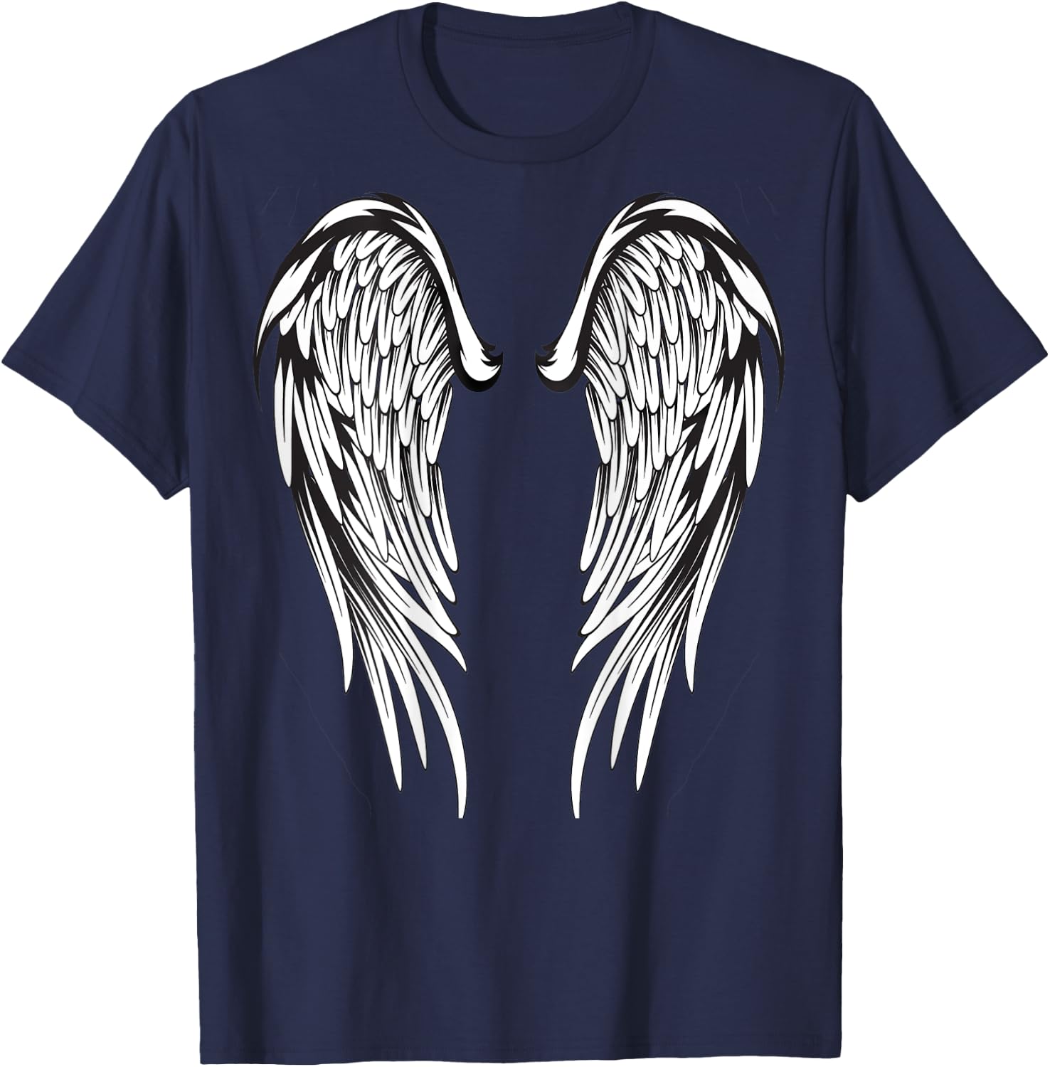 Angel Wings Feathers T-Shirt - T-Shirt | Navy