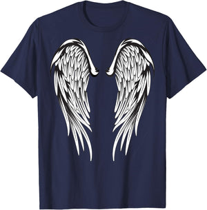 Angel Wings Feathers T-Shirt - T-Shirt | Navy
