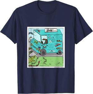 Snakes Lizards Reptile Snacks Food Truck Funny Novelty Gift T-Shirt - T-Shirt | Navy