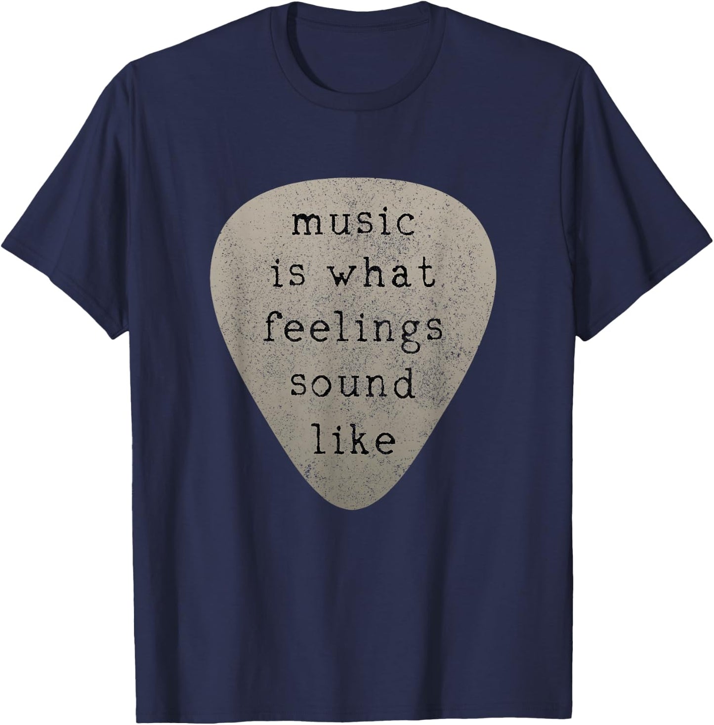 Guitar Player Plectrum Guitarist Musician Shirt Gift T-Shirt - T-Shirt | Navy