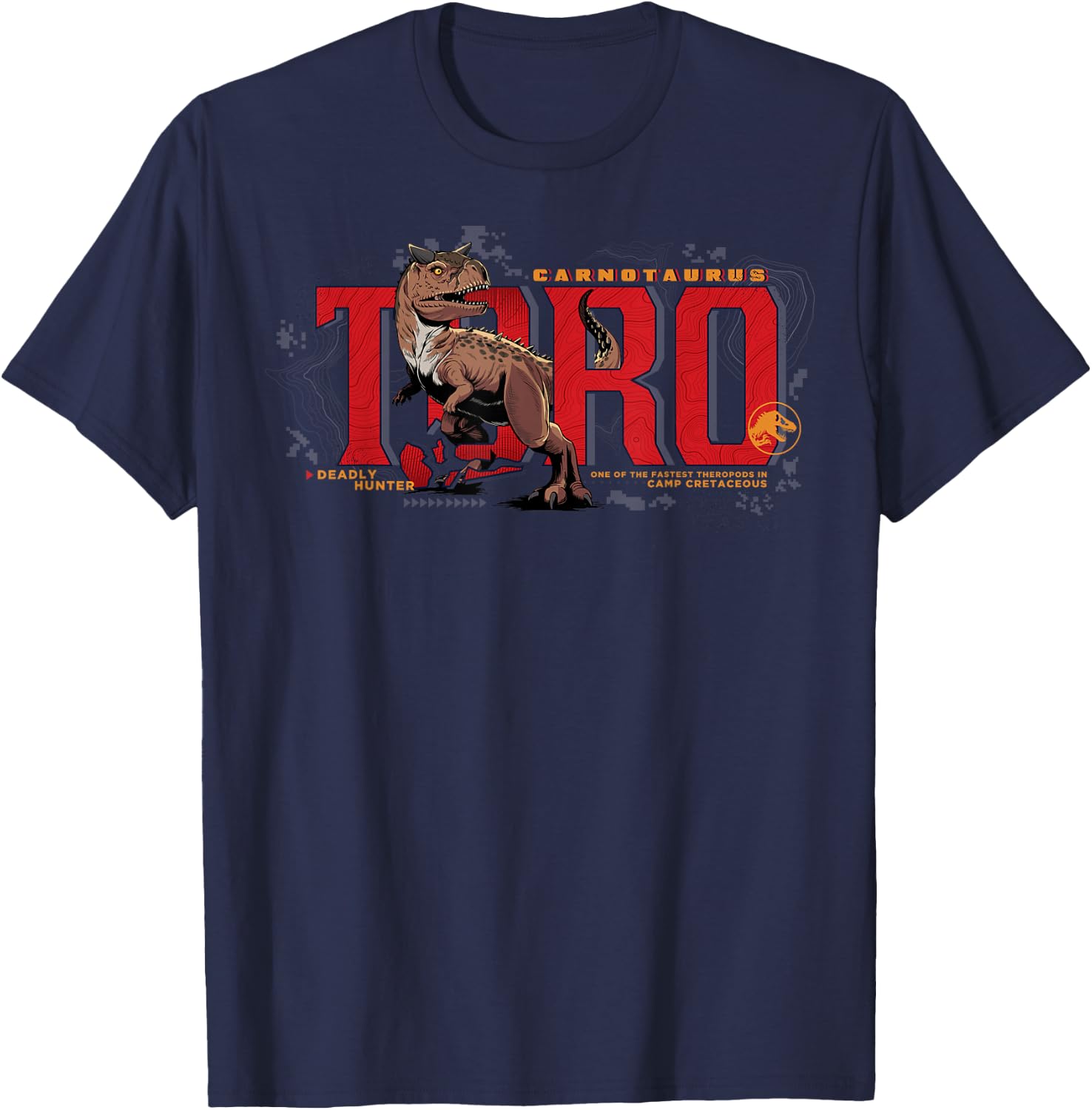 Jurassic World: Camp Cretaceous Carnotaurus Toro T-Shirt - T-Shirt | Navy